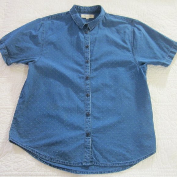Madewell Shirt XXS Denim Chronicle Blue Dot - Picture 2 of 6